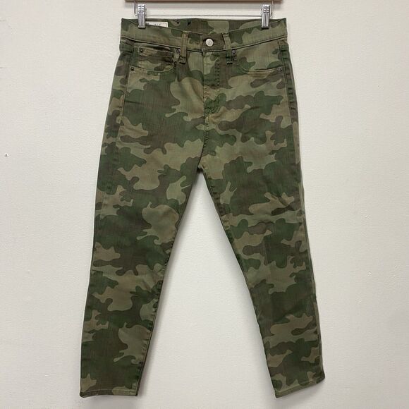 GAP Pants - Gap Camouflage Pants Women's Sz 29/8 Petite True Skinny High Rise Olive Green